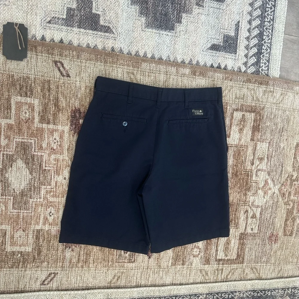 Flynn O’Hara Boys Navy Blue Chino Shorts Uniform Shorts Size 30w Twill Walking